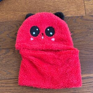 Cute Red Panda Hooded Hat Scarf